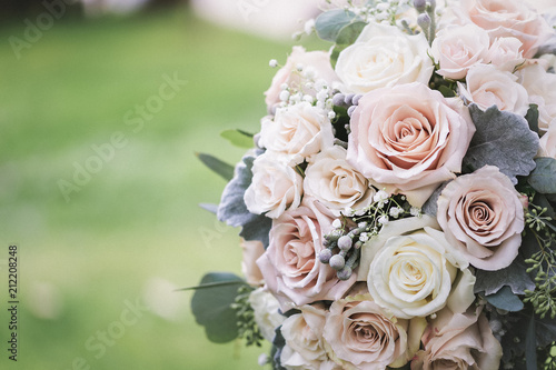 Bouquet of Light Pink and Blush Roses