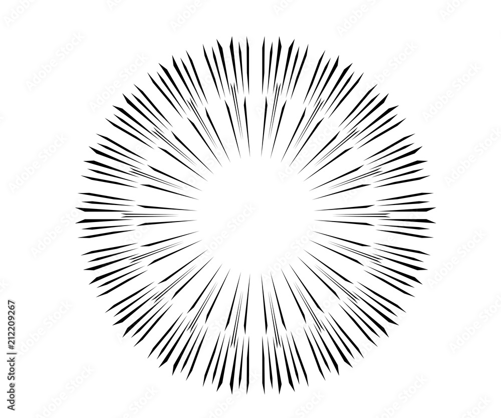 Naklejka premium radial motif concentric lines circular design