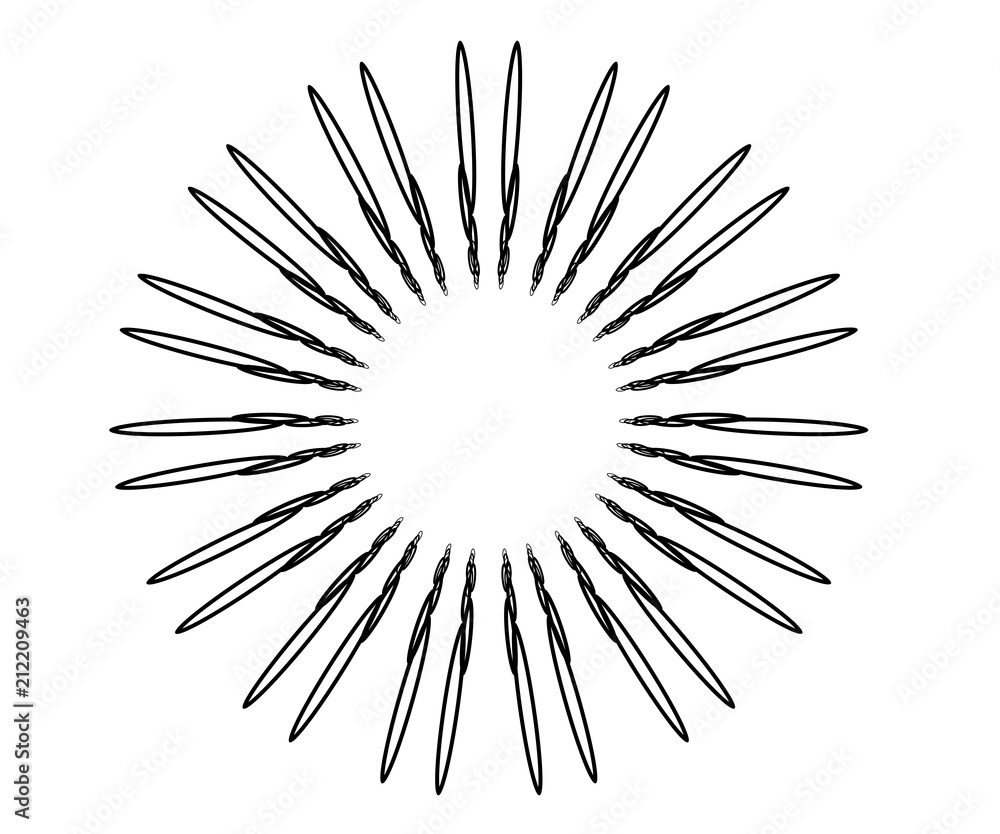 radial motif concentric lines circular design radial motif concentric lines circular design