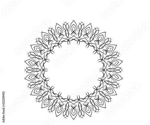 geometric round circle ornament frame mandala