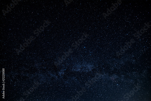 night sky stars / night photography starry sky summer countryside Ukraine