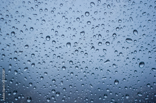 raindrops on the window glass