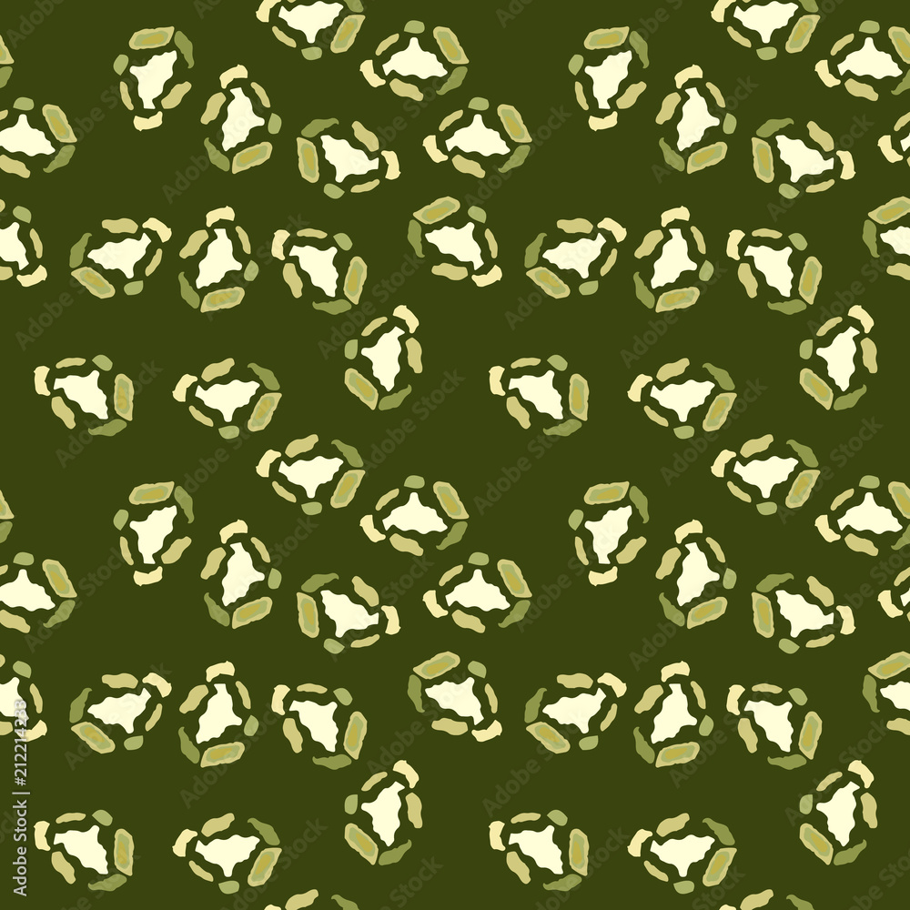 Fototapeta premium Military camouflage seamless pattern in different shades of green color