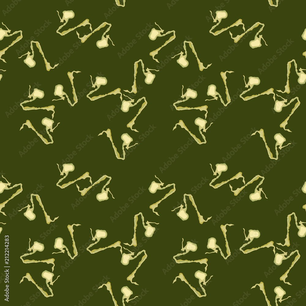 Military camouflage seamless pattern in different shades of green color Military camouflage seamless pattern in different shades of green color