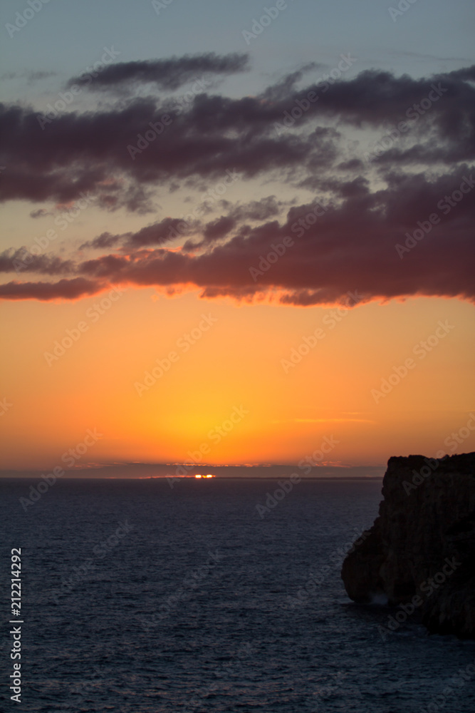 Sunset over sea