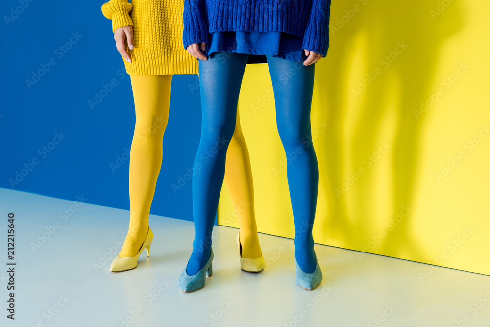 Blue and yellow tights online