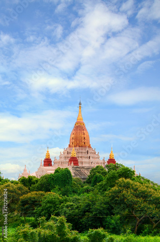 The Ananda Temple, located in Bagan, Myanmar. photo