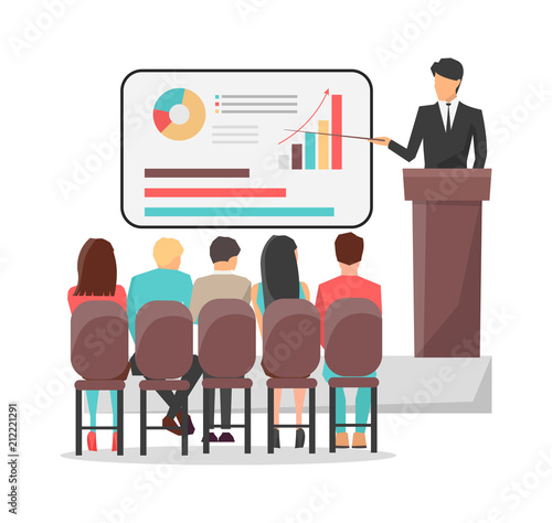 People Look at Presentation at Business Classes