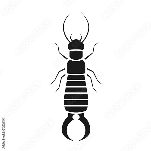 Earwig bug silhouette