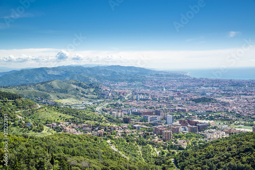 Panoramic view of Barcelona, Spain. © Ms VectorPlus