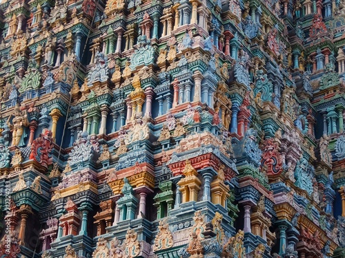 Meenakshi Sundareswarar Temple in Madurai. Tamil Nadu  India. It is a twin temple  one of which is dedicated to Meenakshi  and the other to Lord Sundareswarar
