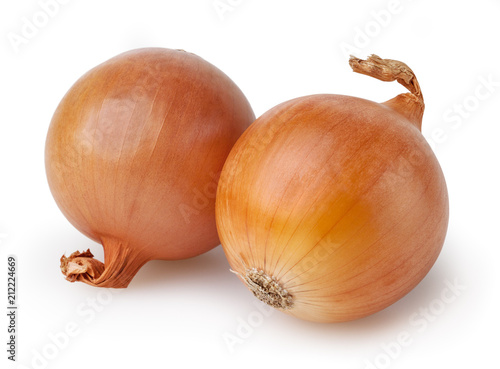 Wallpaper Mural Two onion bulbs isolated on white background with clipping path Torontodigital.ca
