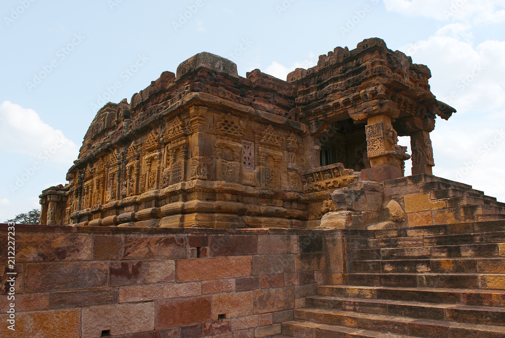 The Papanatha temple, Pattadakal temple complex, Pattadakal, Karnataka. View from southeast.
