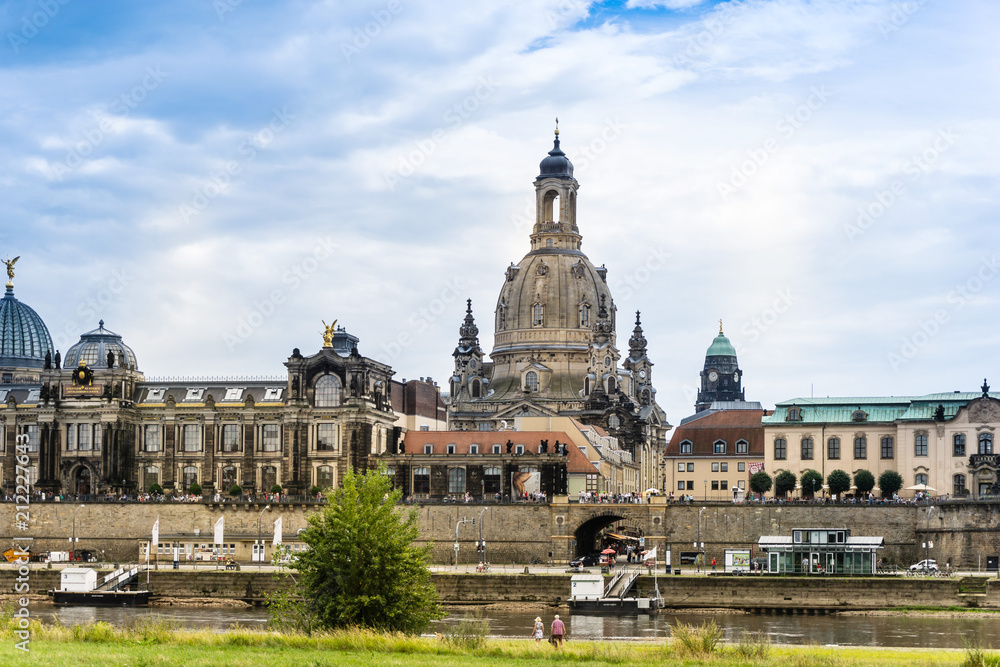 DRESDEN, GERMANY - July 23, 2017: The Dresden Frauenkirche, Germany