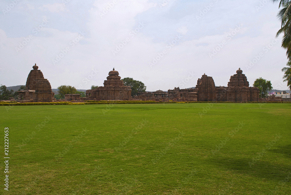 View of Pattadakal temple complex, Pattadakal, Karnataka
