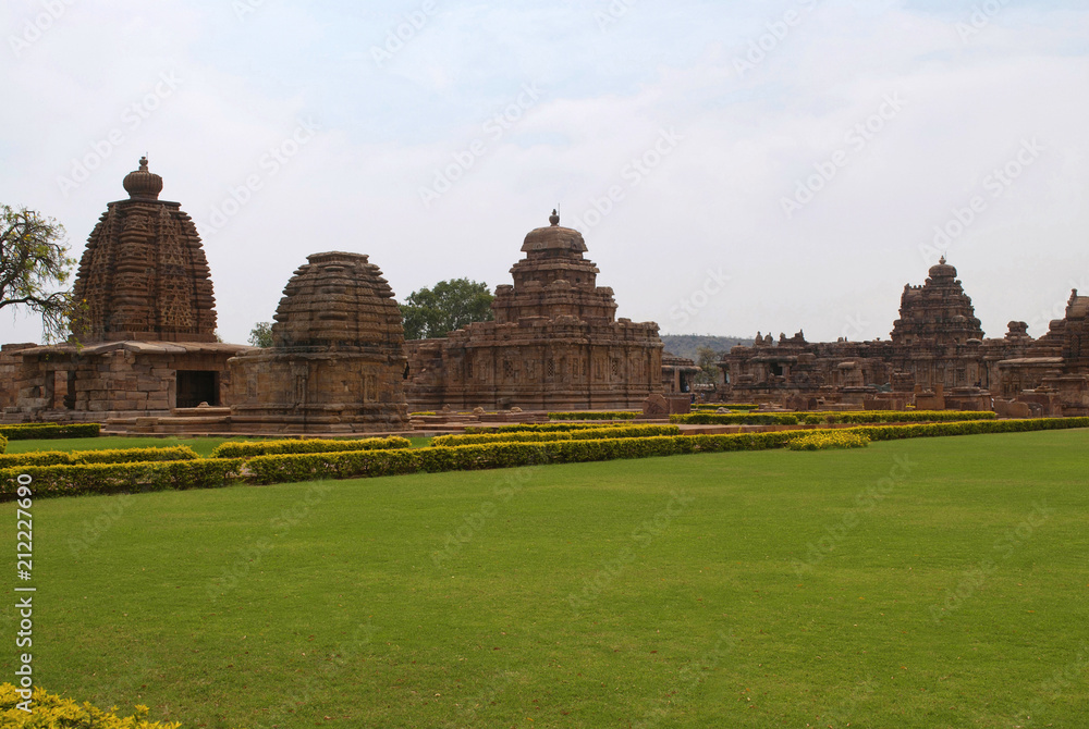 View of Pattadakal temple complex, Pattadakal, Karnataka