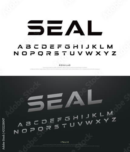 sport modern alphabet fonts and Typography font uppercase regular and italic. vector illustrator