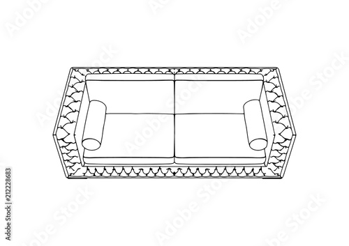 sketch of couch vector