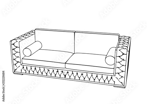 sketch of couch vector