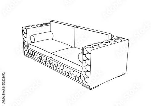 sketch of couch vector