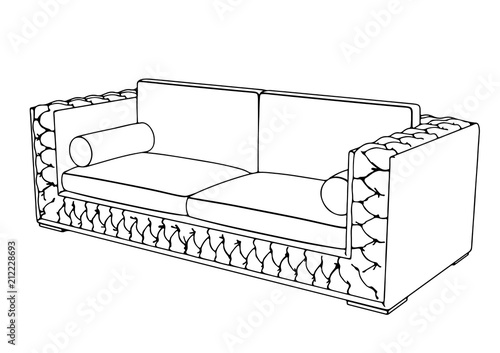 sketch of couch vector