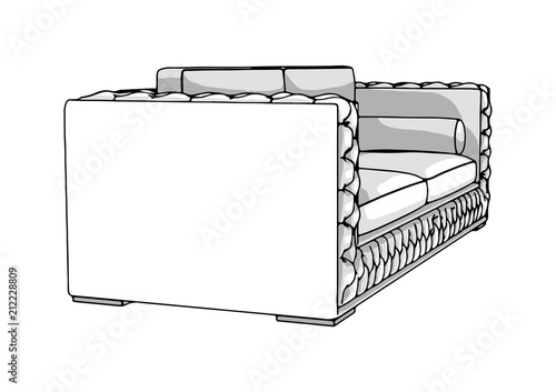 sketch of couch vector