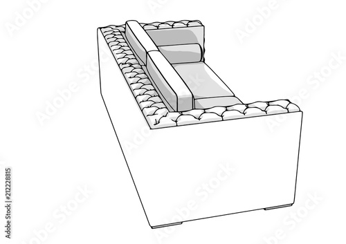 sketch of couch vector