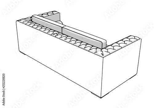 sketch of couch vector