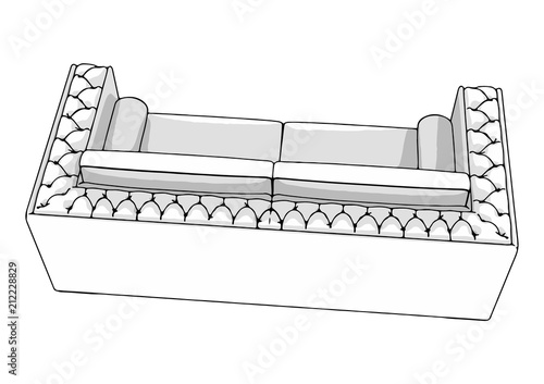 sketch of couch vector