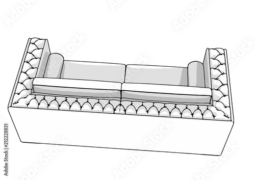 sketch of couch vector