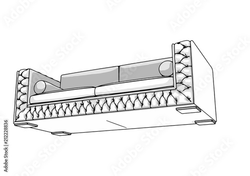 sketch of couch vector