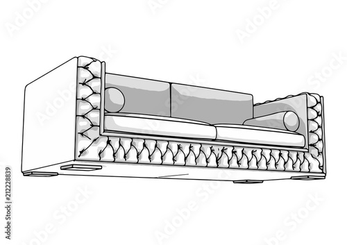sketch of couch vector