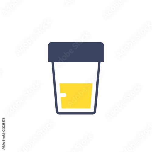 Urine test icon. Clipart image isolated on white background