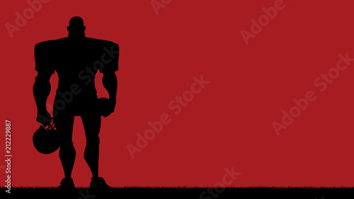 Football Player Background / Seamless looping animation of a super heroine girl smiling happy while wearing a red cape against white background for copy space. Alpha channel included.