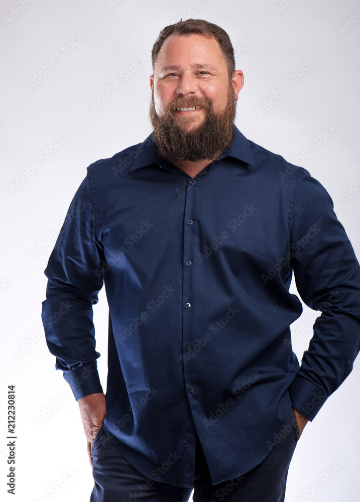 Fototapeta premium no tie bearded man