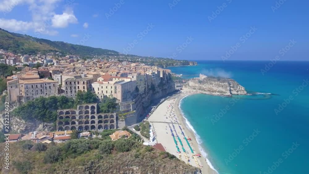 Tropea, Italy. Aerial view of beautiful coastline