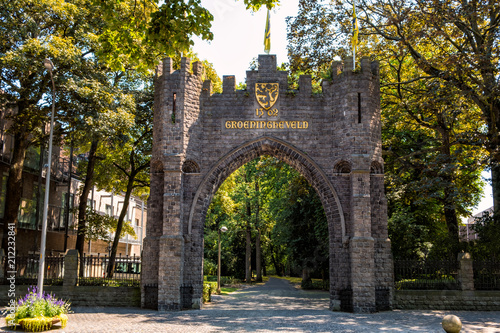 The Groeningefield gate at the Groeningepark in Kortrijk, Flanders, Belgium photo