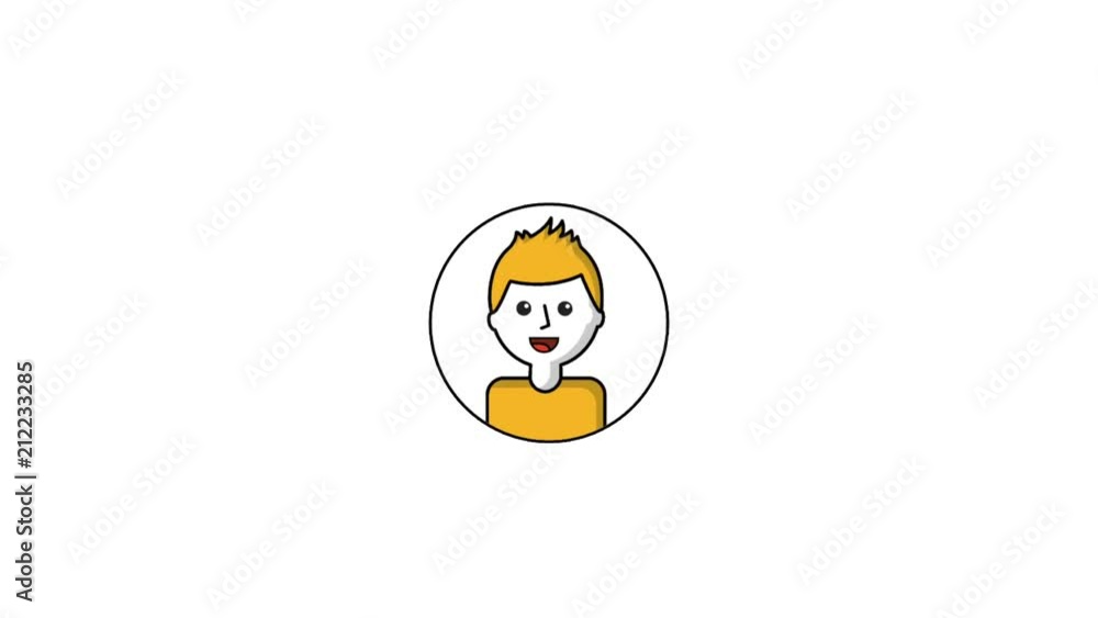 portrait men on circle characters team work animation hd portrait men on circle characters team work animation hd
