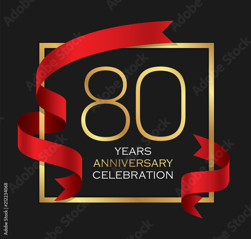 80th years anniversary celebration background