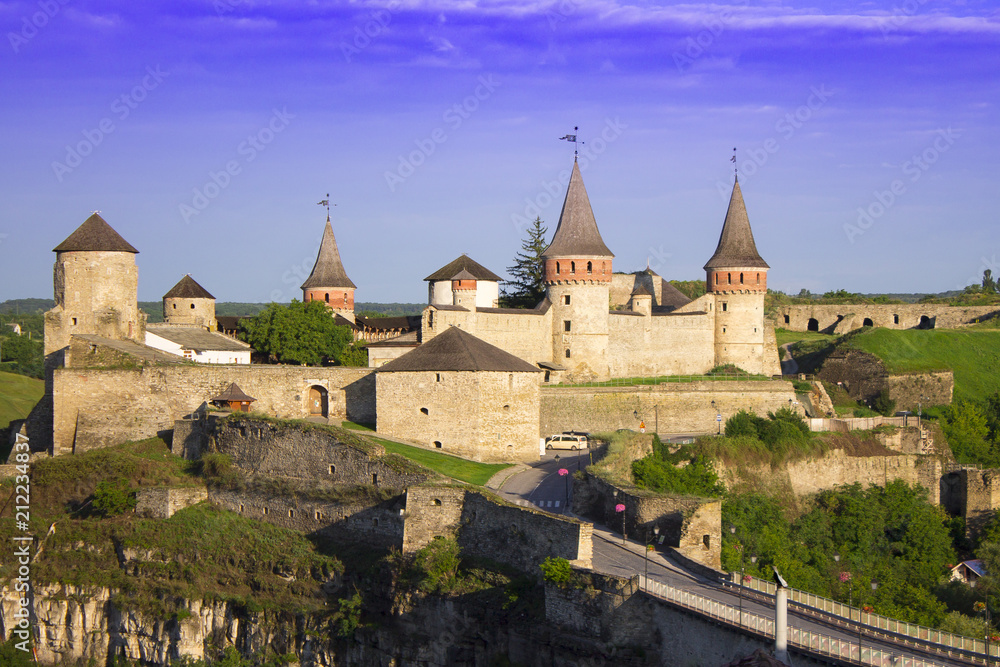 Ancient Fort in Kamianets Podolsk, Ukraine, day time in summer