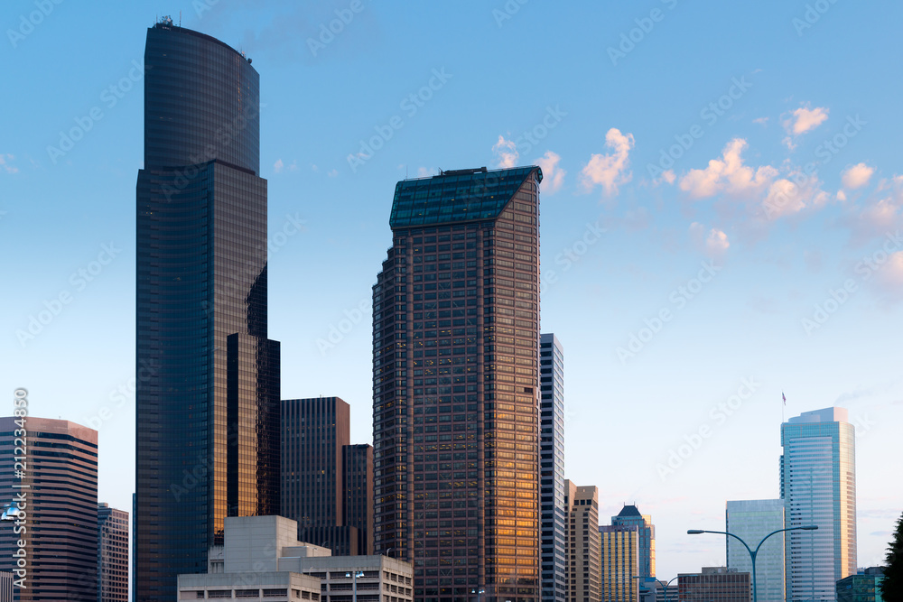 Fototapeta premium Buildings at downtown Seattle, Washington State, USA