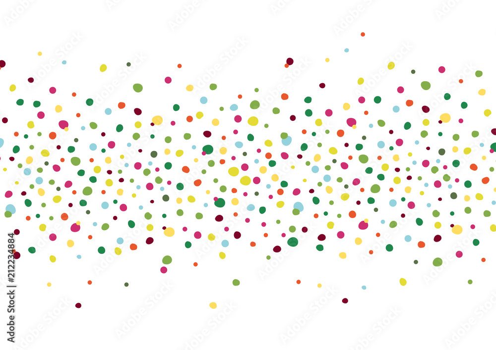 Colorful flying in the holiday air confetti with Isolated on white background. Vector illustration.