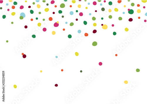 Colorful flying in the holiday air confetti with Isolated on white background. Vector illustration.