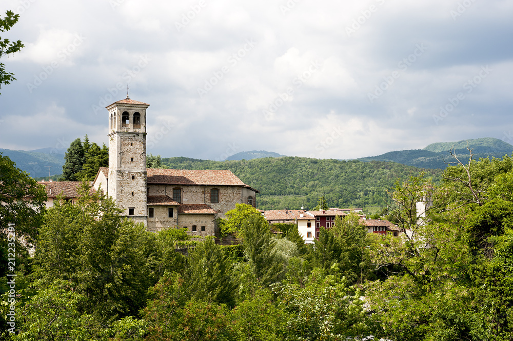 Slyline of Cividale del Friuli, Unesco Heritage. Italy