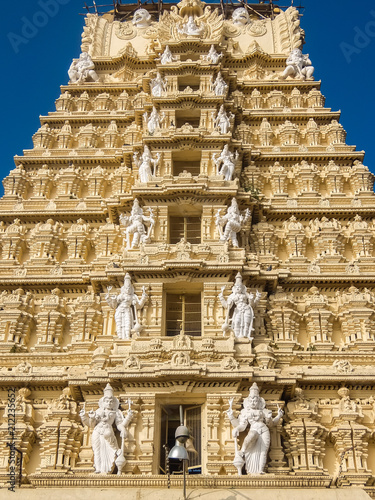 Mysore, India. View of Sri Chamundeshwari Temple, located on Chamundi Hills near Mysore. photo