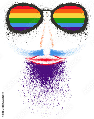 LGBT rights symbol. Gay parade sign