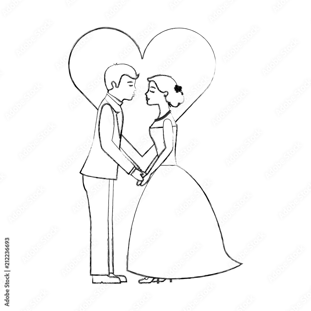beautiful bride and groom wedding day in heart beautiful bride and groom wedding day in heart