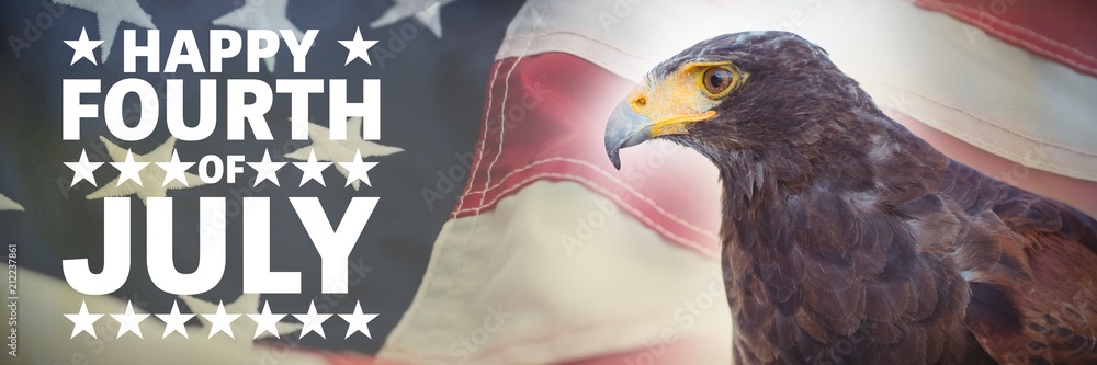 Fototapeta premium Composite image of happy fourth of july