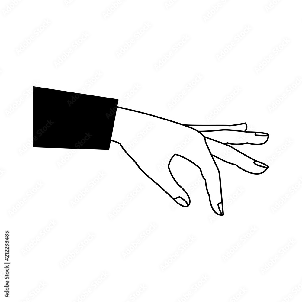 Hand grabbing isolated vector illustration graphic design Stock Vector
