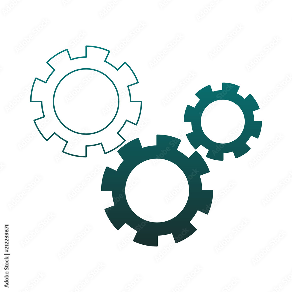 Gears machinery pieces vector illustration graphic design Gears machinery pieces vector illustration graphic design